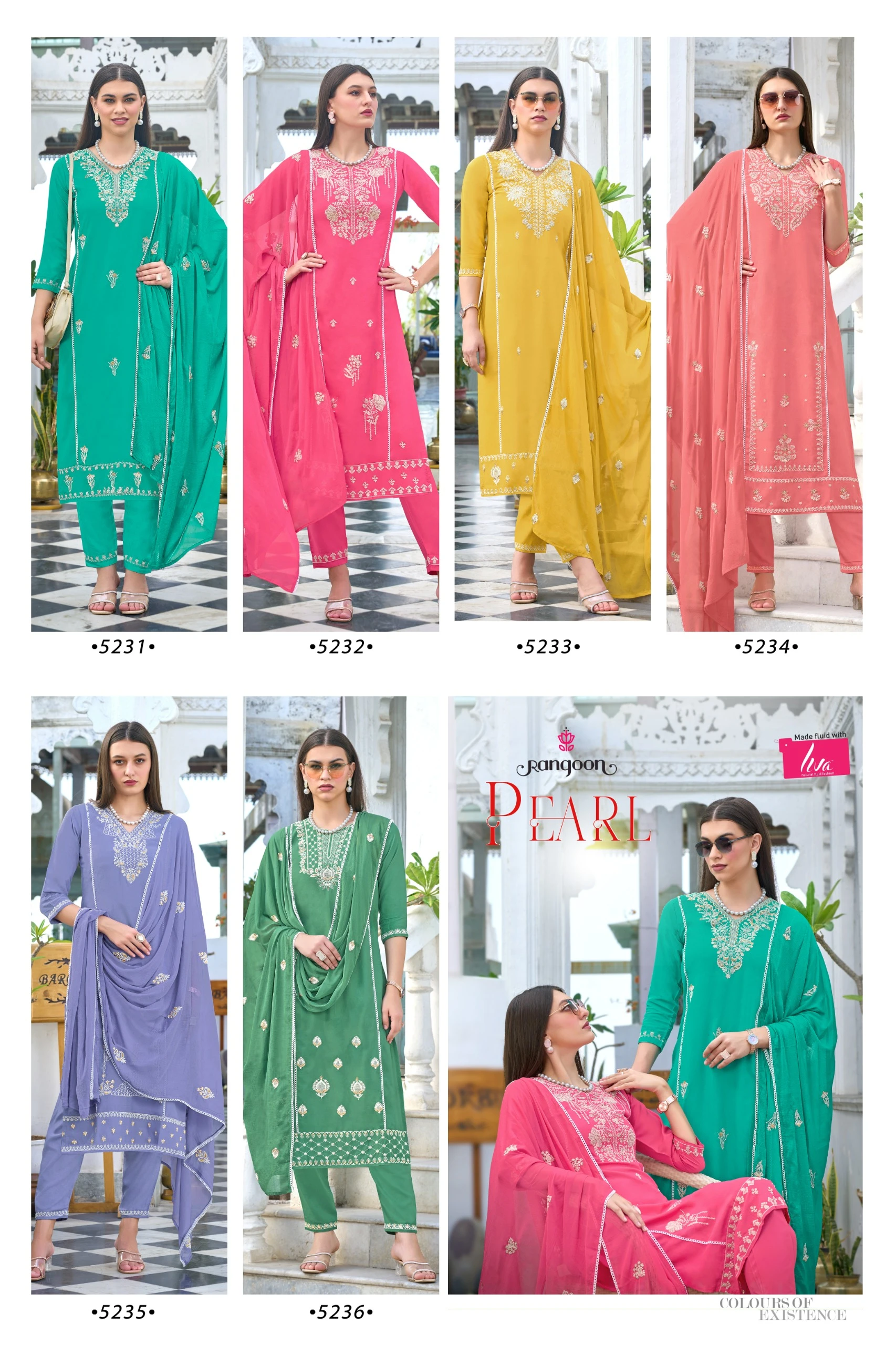 Rangoon Pearl Viscos Rayon Wholesale Readymade Salwar Suit Catalog — Wholesale Salwar Suits, Rangoon wholesale from Surat — view 7